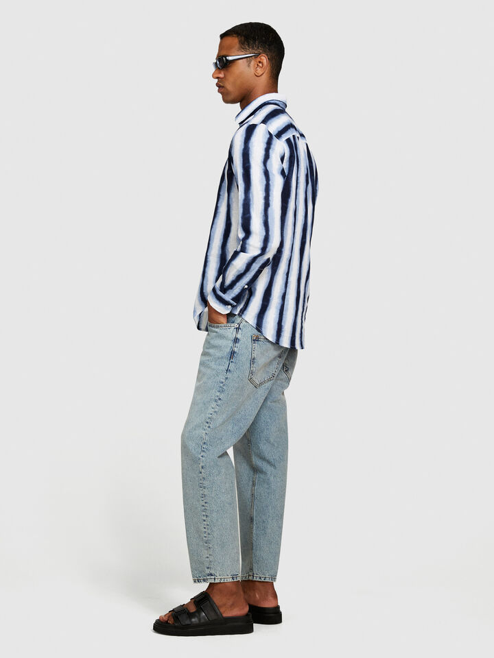 Slim fit printed shirt - men's slim fit shirts - Multi-color | Sisley image number 2